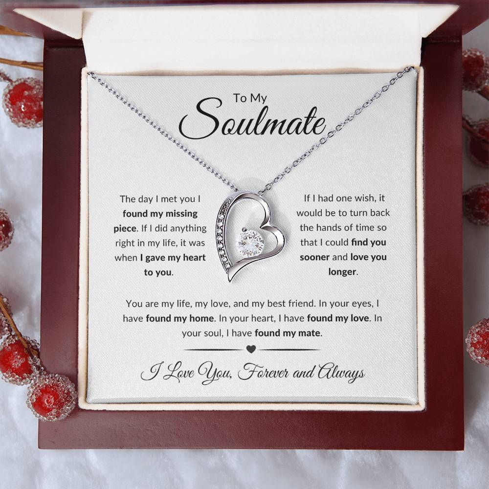 To My Soulmate | I Love You, Forever & Always - Forever Love Necklace