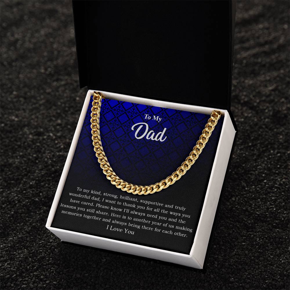 To My Dad | I Love You - Cuban Link Chain