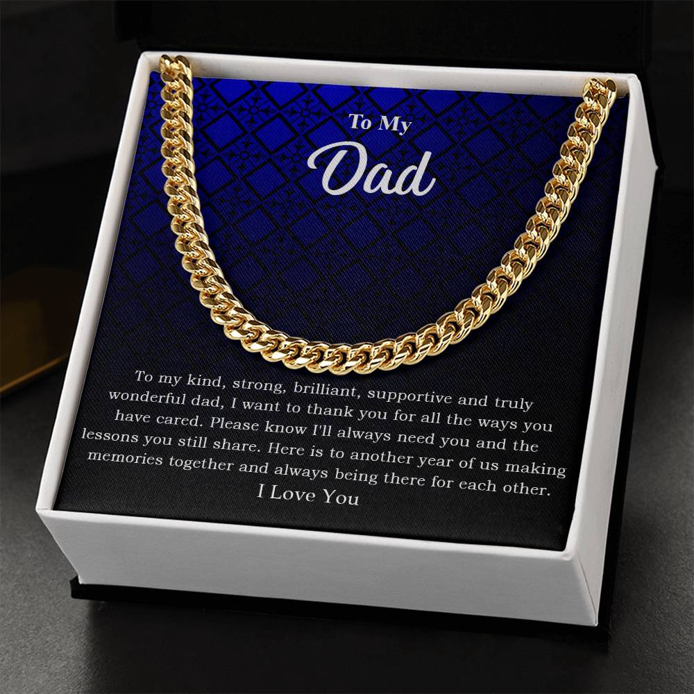 To My Dad | I Love You - Cuban Link Chain