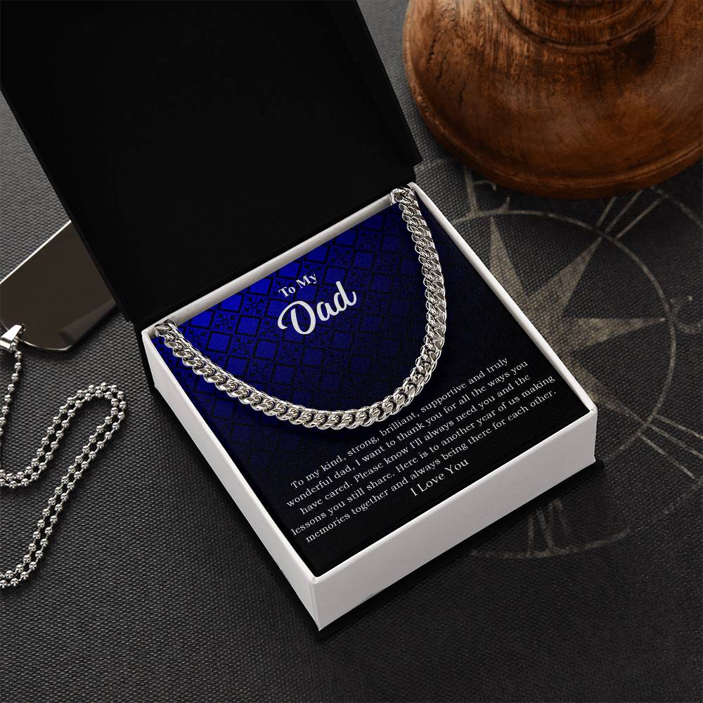 To My Dad | I Love You - Cuban Link Chain