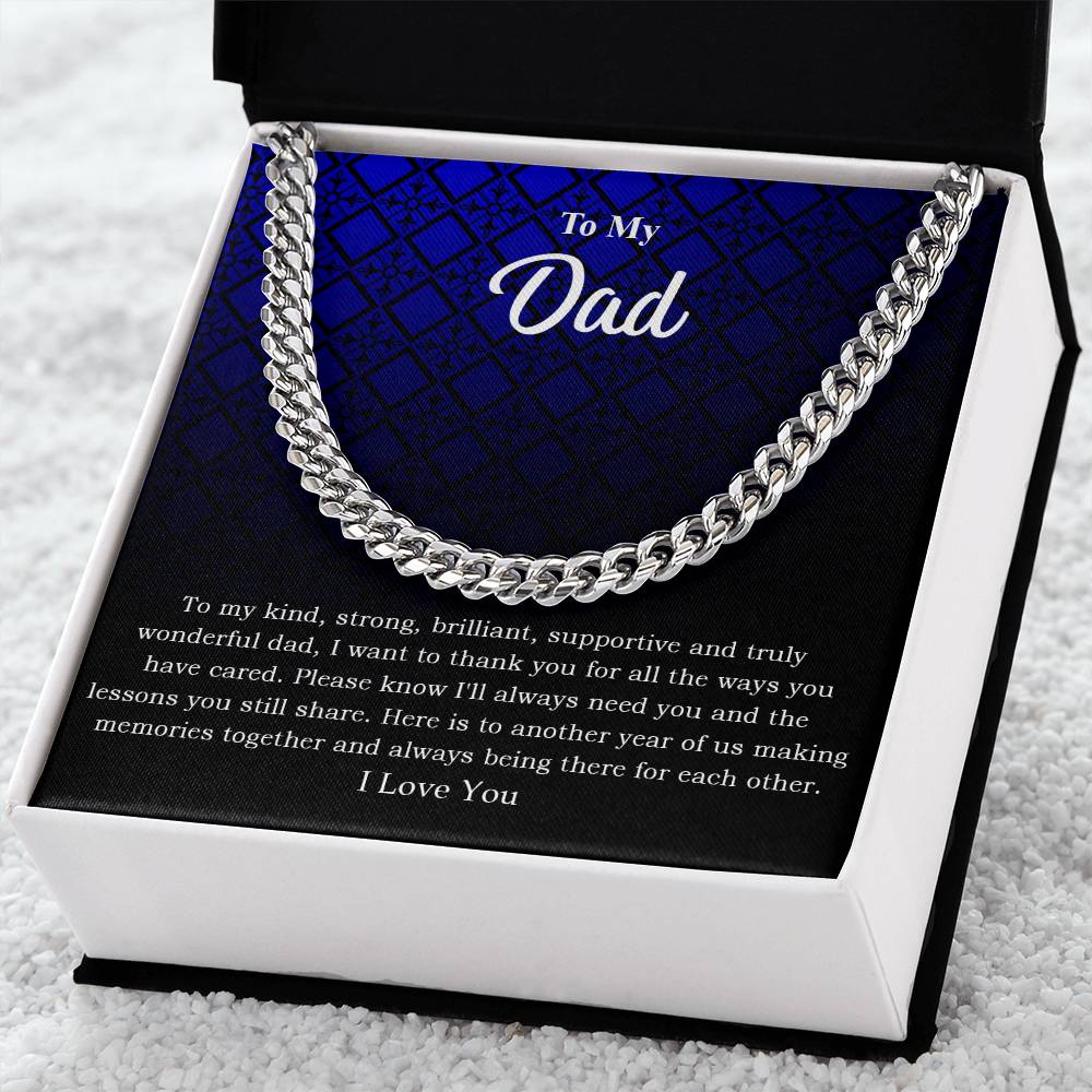 To My Dad | I Love You - Cuban Link Chain