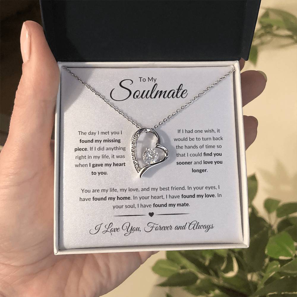 To My Soulmate | I Love You, Forever & Always - Forever Love Necklace