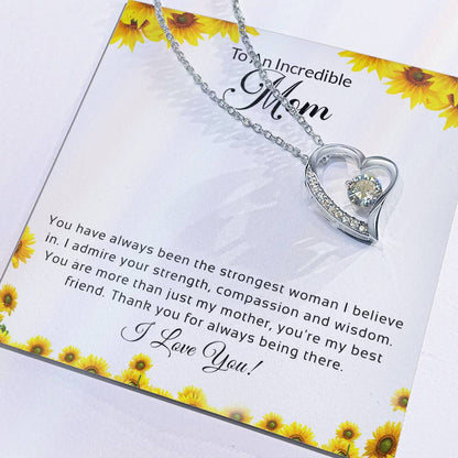 To An Incredible Mom | I Love You - Forever Love Necklace