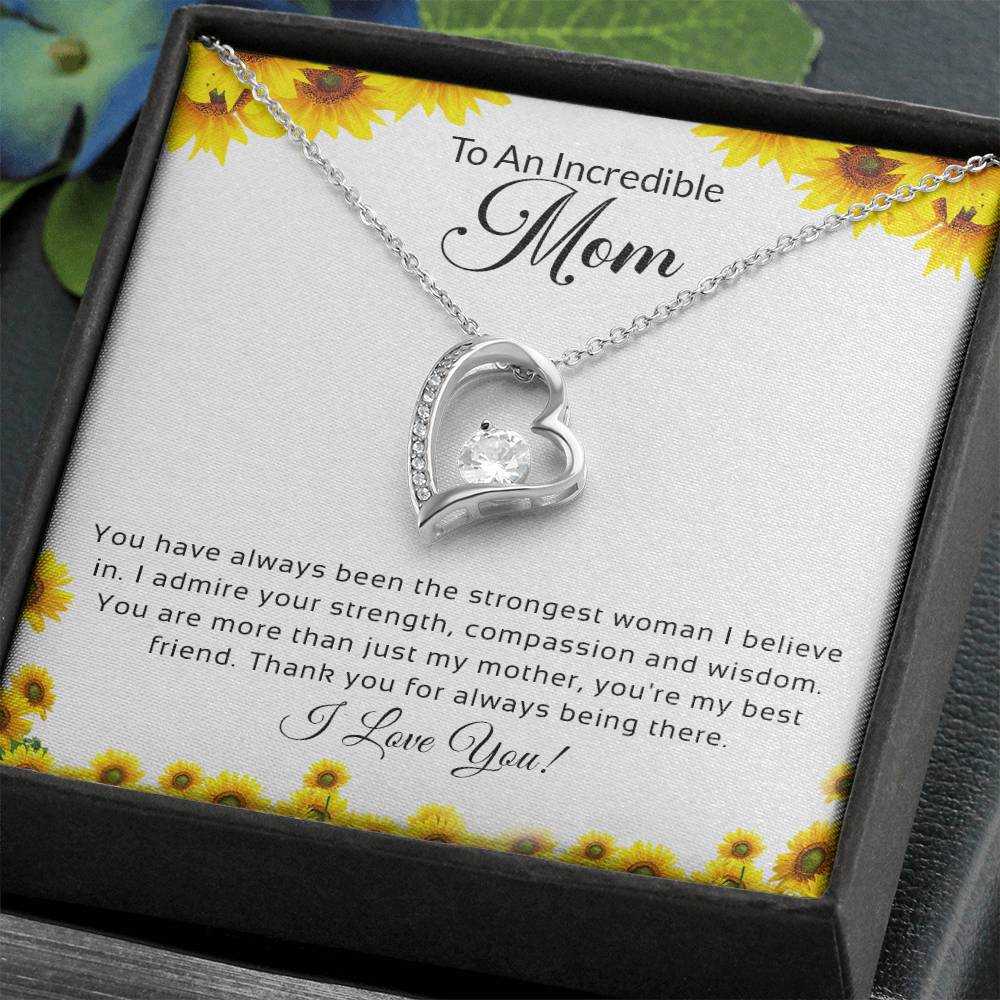 To An Incredible Mom | I Love You - Forever Love Necklace